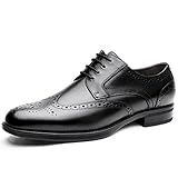  Desai Hombres Brogues Cuero de Boda con Cordones de Zapatos Planos de Vestir de Negocios Oxfords