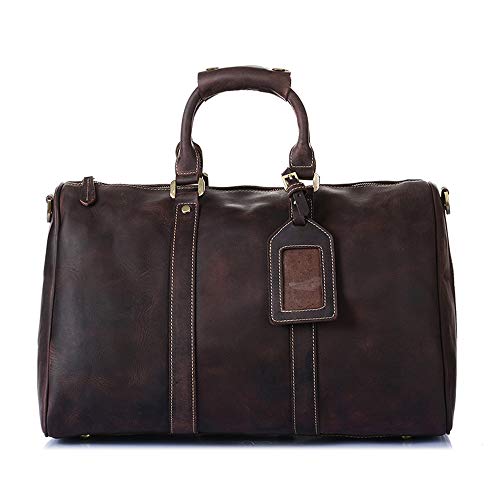 Preisvergleich Produktbild Canxiu Handgepäcktasche Große Kapazitäts-Handtaschen-lederne Wasserdichte Reise-Gepäck-Taschen-Tasche für die Männer passend für Lange Zeit-Berufung Reiserucksack