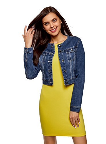 collarless denim jacket uk