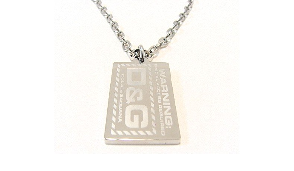 dolce and gabbana dog tag necklace