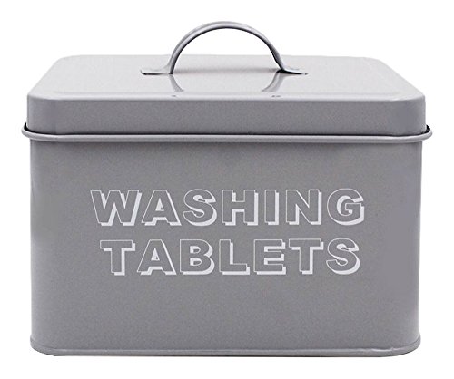 Lesser & Pavey New Sweet Home Waschen Tablet Box, Metall, grau, 18 x 15 x 12 cm