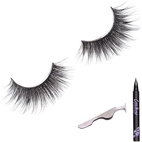 3D False Eyelashes Natural Thick Lashes [Free Gift Eyeliner Pen and Remover Tweezer] Makeup Party Beauty Accessories Fake Lash