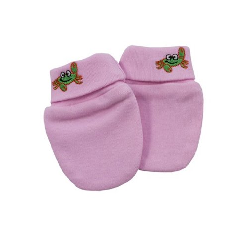 Green Nippers Unisex Baby Organic Scratch Mittens Rose 0-6 Months
