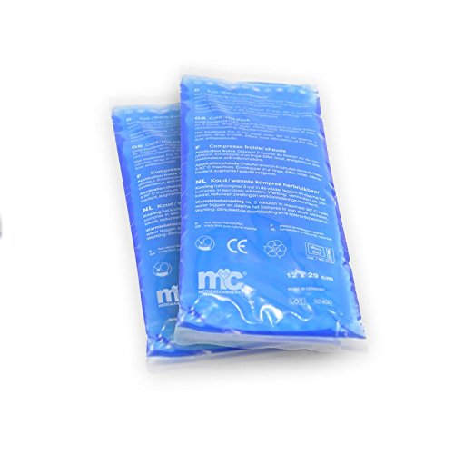 2x Kalt-Warm-Kompressen, 12 x 29 cm, Gelkompresse, Kühlkissen, Kältekissen, Kaltkompressen, Warmkompresse
