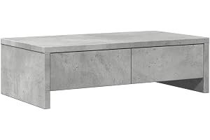 vidaXL Skärmställ med lådor betonggrå 50x27x15 cm konstruerat trä