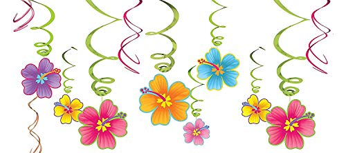 Amscan 679293 - Hängedekoration, Hawaii, 12 teilig Set