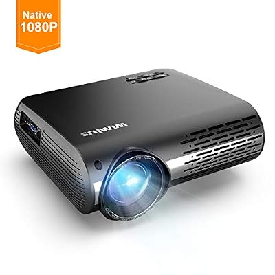 WiMiUS Vidéoprojecteur, WiMiUS 4500 Lumens Vidéo Projecteur Full HD 1920x1080P Natif Rétroprojecteur Supporte 4K avec Réglage Digital 70,000 Heures Projecteur LED pour Home Cinéma & Présentation d'affaires