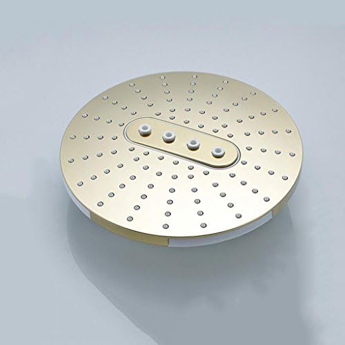 Rollsnownow Bathroom Shower Hinge Winter Water Heater Handheld Shower Head Round Top Spray Large Water Shower Gold
