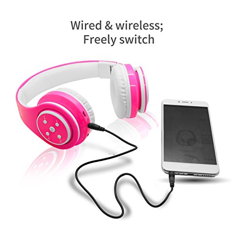 Versi n actualizada Auriculares inal mbricos Bluetooth para ni os Volumen que limita el auricular plegable seguro con el micr fono Aux en tarjeta SD FM para Smartphone PC Tableta Rosado-Votones reviews Versi n actualizada Auriculares inal mbricos Bluetooth para ni os Volumen que limita el auricular plegable seguro con el micr fono Aux en tarjeta SD FM para Smartphone PC Tableta Rosado-Votones