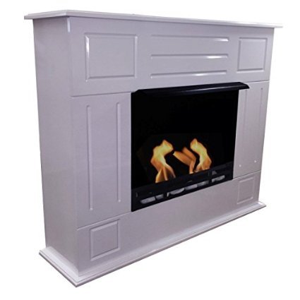 Ethanol und Gelkamin Kamin Modell Dion XXL Weiss Hochglanz – inkl. 27 teil. Set - 4