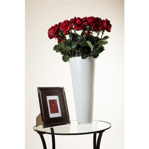 Künstliche Rose CAROLINE, rot, natürlich anfühlend, 70cm, Ø 8cm – Kunstblume Kunstrose - 3