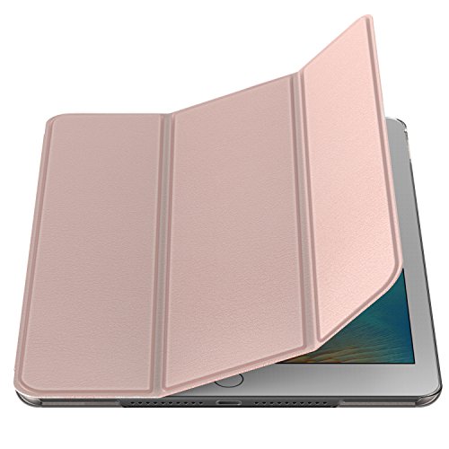 JETech iPad Mini 4 Hülle Schutzhülle Etui Tasche Abdeckung Ledertasche mit Durchschaubar Rückseite für Apple Neu iPad Mini 4 mit Automatischen Schlaf / Wake (Roségold) - 4