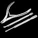 Nail Cuticle Spoon Pusher Remover Cutter Nipper Clipper Cut 3pcs Set - Stainless Steel