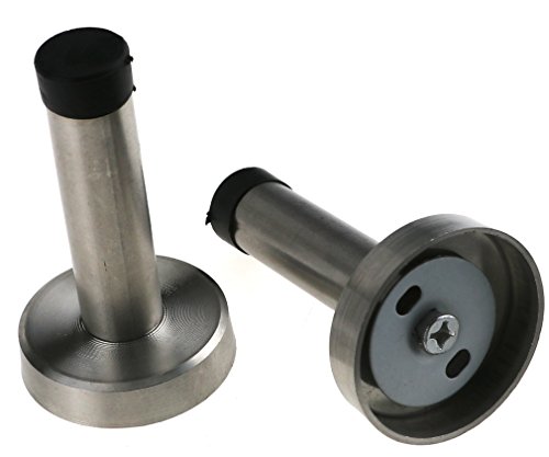 2x Wandtürstopper Türstopper Türpuffer Edelstahl matt 75mm lang - 3