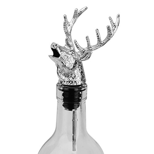 Hirschkopf Flaschenausgießer Weinausgießer Ausgießer Anti-Tropf Bar Wein Stopper - 4
