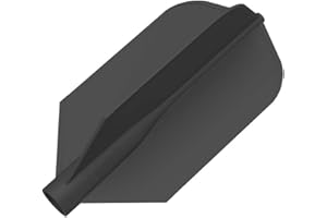 TARGET DARTS 8 Flight Black Slim PRO Flights, Freccette plastica, Nero, Sottile