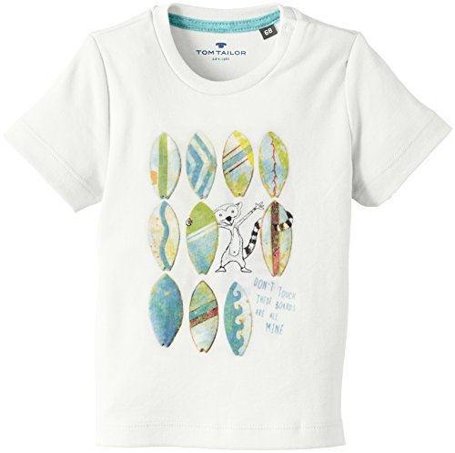 TOM TAILOR Kids Baby Boys peached surfboard t-shirt/505 T-Shirt, Off-White (Cloud Dancer 2067), 12-18 Months (Manufacturer Size: 86)