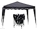 Kronenburg Falt Pavillon Dachmaß 3 x 3 m Gartenzelt Partyzelt in schwarz