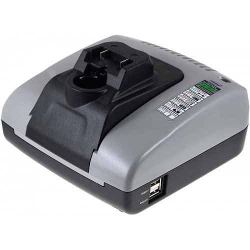 akku-net Akku-Ladegerät mit USB für Werkzeug Hitachi Typ BCL 1015, 10,8V