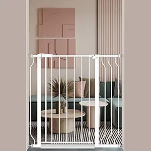 Extra Tall Pressure Mounted Baby Gate - Walk-Thru Baby Gate for Toddler and Pet Gate - Dog Gate for The House Doorways and Stairways 33.8-38.5 Inch