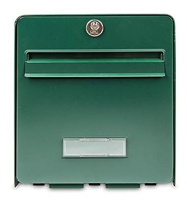 Burg-Wächter BURG-WÄCHTER Boîte aux Lettres Normalisée en Acier Galvanisé Avec Porte à Ouverture Totale, Stop-Courrier, 2 Portes, FAVOR, Vert
