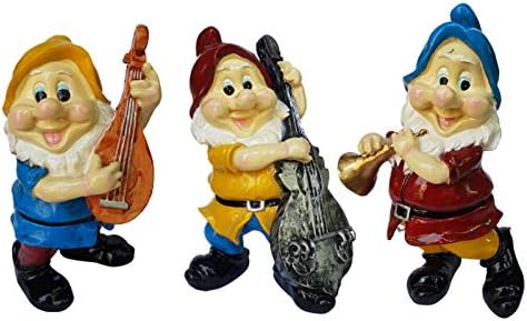 Wonderland Plastic Musical Gnomes Storage Containers 6 x 3.5 x 11 Inch, 3 Pieces