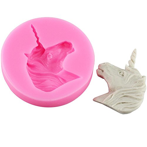 LEMAIKJ Einhorn Ausstechform,6.2CM×6.2CM×1.1CM,Silikon Fondant Form Cookie Form,Kreative Einhorn Schokoladen Form Keks Aussteche - 7