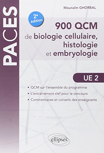 Book's Cover of900 QCM de Biologie Cellulaire Histologie et Embryologie UE2