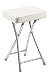 Produktbild Premier Housewares Rechteckiger Klapphocker mit verchromtem Gestell, 49 x 35 x 24 cm, cremefarben