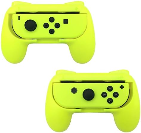 ADZ Grips 2 x Controller Grip Handles for Nintendo Switch Joy-Con Controller (Yellow)