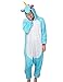 Produktbild Mescara Einhorn Kostüm Pyjama Jumpsuit Cosplay Schalfanzug Festliche Anzug Flanell Tierkostüm Weich Onesize Kartonkostüm Tierschalfanzug(M,Blau)