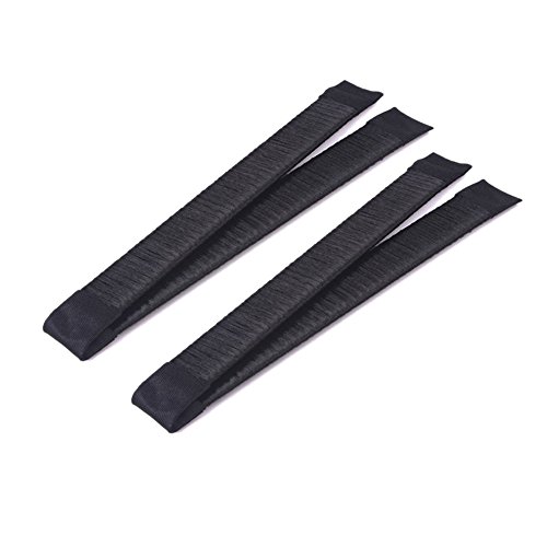 Dutt,Travelmall Fashion Haar Styling Tool Donut Haar Bun Maker,Werkzeug Brautfrisur(2stücke schwarz) - 2