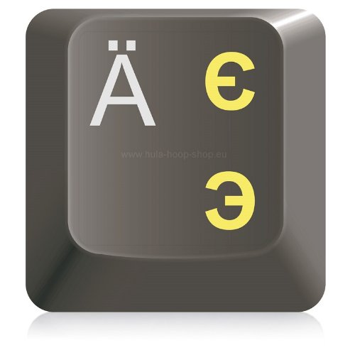 Preisvergleich Produktbild Ukrainische-Russische Tastaturaufkleber, transparent mit Schutzschicht, , in GELB