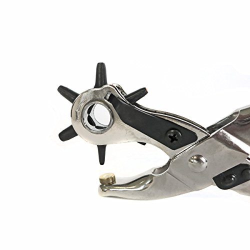 S&R PROFI Revolverlochzange /MADE IN GERMANY/ Lochzange mit 6 auswechselbaren Lochpfeifen 2 – 2,5 – 3 – 3,5 – 4 -5 mm - 6