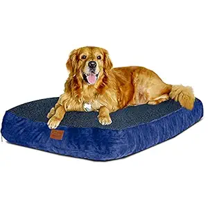 Floppy Dawg Large Dog Bed with Removable, Machine Washable Cover and Waterproof Liner. Classic Pillow Stuffed with Orthopedic Memory Foam Blend. Made for Big Dogs up to 90 Pounds.