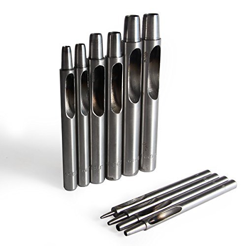 10 Stück Locheisen Lochstanze Leder Lederwaren Papier Craft Druck Werkzeug Gürtel Stanzen Set von 1mm-10mm - 3
