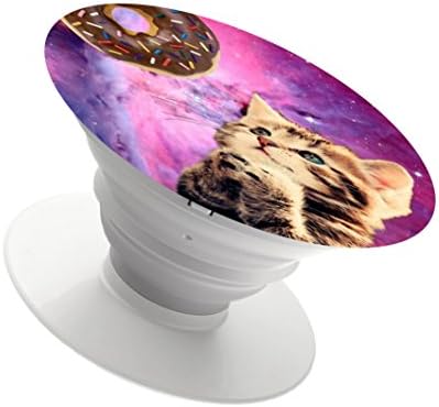 Premium Mounts and Stand, Expanding Stand Pop Grip Mount Sockets for iPhone,Smartphones and Tablets - Donut Praying Cat