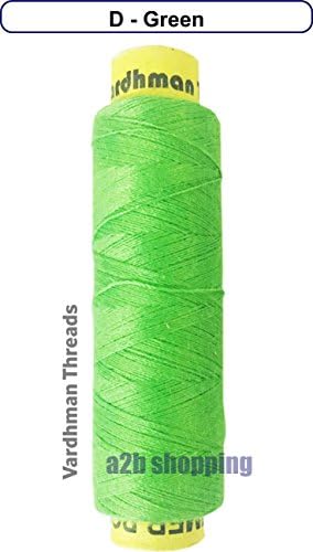 SINGLE COLOUR - Sewing Thread Poly Hammer Reel Spool Quality Yarn (D - Green)