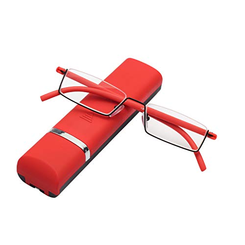 LianSan L3801 - Gafas de lectura con marco de metal, estilo semirrígido