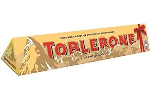 Toblerone Swiss Milk Chocolate - 750g Big Bar | 30 Portions, 25g Each Iconic Triangle | Honey & Almond Nougat Bar - Creamy and Delicious Gift Hamper, Christmas,Birthday,Easter Gift Sold By Swiss+