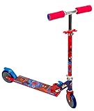 Patinete con 2 ruedas, ajustable a 3 niveles, con pu&ntilde;os acolchados, rueda de 120 mm; alta resistencia