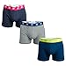 Produktbild CR7 Cristiano Ronaldo - BASIC - Boxershorts/Retroshorts für Herren - 3-Pack - Schwarz/Blau/Grau - Grösse Small (CR7-JBS-8100-49-644-S)