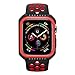 Produktbild UKCOCO 44mm Bicolor Border Case Watch Protector Bumper für Apple Watch Series 4 (Rot-Schwarz)