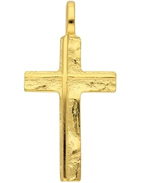 Gold 14 k ( 585 ) Kreuz Anhänger - B. 15 mm - H. 22,1 mm