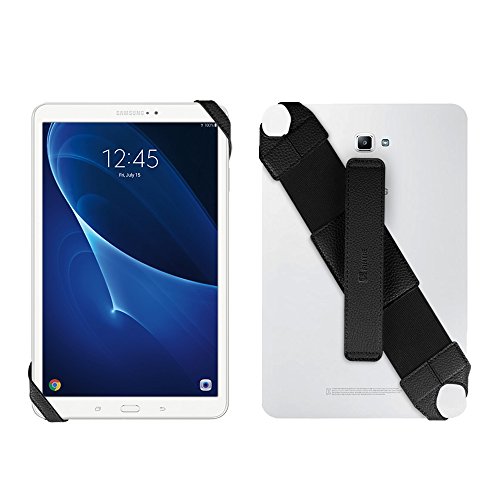 Universal Tablet Handschlaufen Halter, Fintie 360 Grad Drehung Kunstleder Griff mit elastischem Gürtel, sichere Tragbarkeit für alle 9-10 Zoll Tablets (Samsung ipad Lenovo Acer), Schwarz - 5