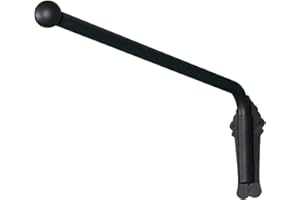 LIUDUO Tringle à rideau de fenêtre robuste avec embouts - 40 kg - En métal - Diamètre : 25 mm - Noir - 120 cm