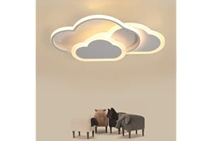 YLFXL Plafoniera Led Soffitto, Lampadario Cameretta Creative Nuvola Dimmerabile, Plafoniera Cameretta Bambini, Lampada da Soffitto LED per Soggiorno, Camera da Letto, Camera dei Bambini (42cm Bianco caldo)