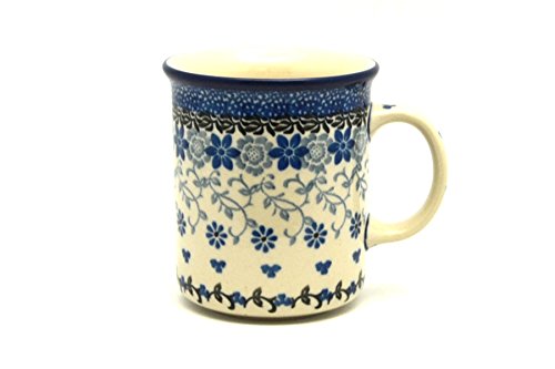 Polish-Pottery-Mug-Straight-Sided-Silver-Lace Polish Pottery Mug – Straight Sided – Silver Lace