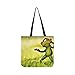Produktbild Lustige Frosch Musik hören mit Kopfhörern Canvas Tote Handtasche Schultertasche Crossbody Taschen Geldbörse für Damen und Herren Einkaufstasche