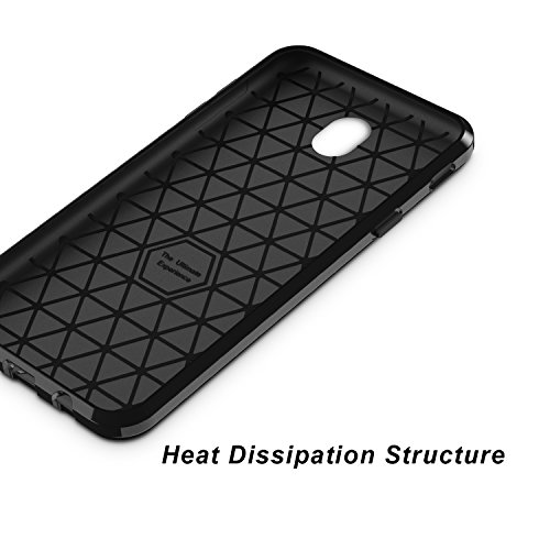OMOTON Funda Samsung Galaxy J7 2017  TPU Flexible  Sencilla Negro Mate